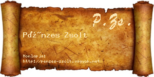 Pénzes Zsolt névjegykártya