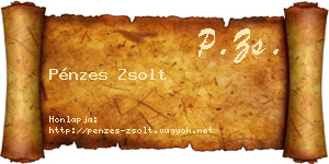 Pénzes Zsolt névjegykártya